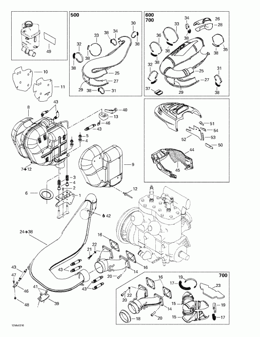 �������� ski-doo Grand Touring 500/600/700, 2003 ������ - Muffler