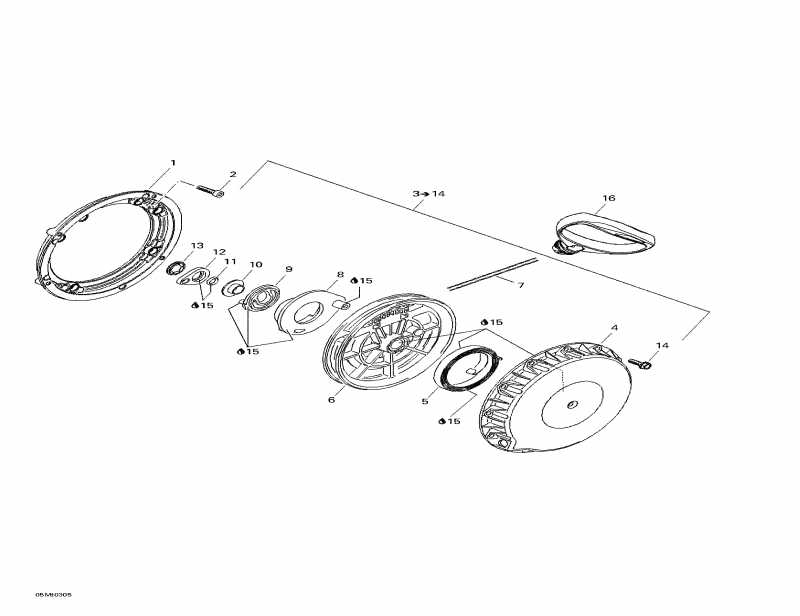  Skidoo  Grand Touring SE 800 SDI, 2003 - Rewind Starter