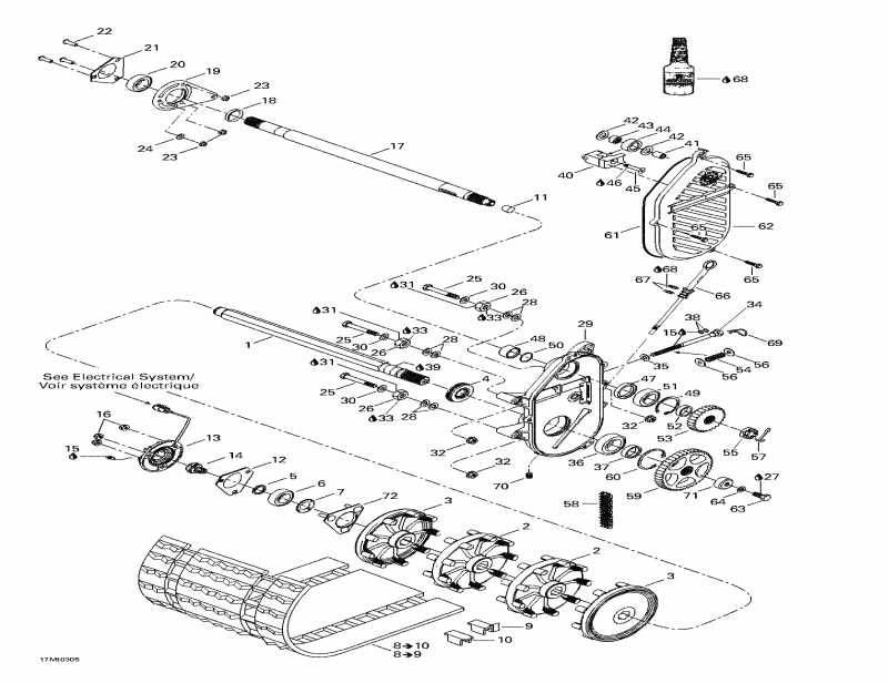Skidoo Grand Touring SE 800 SDI, 2003 - Chaincase And Countershaft