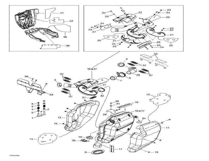 �������� Skidoo ����������� Grand Touring V-1000, 2003 - Muffler