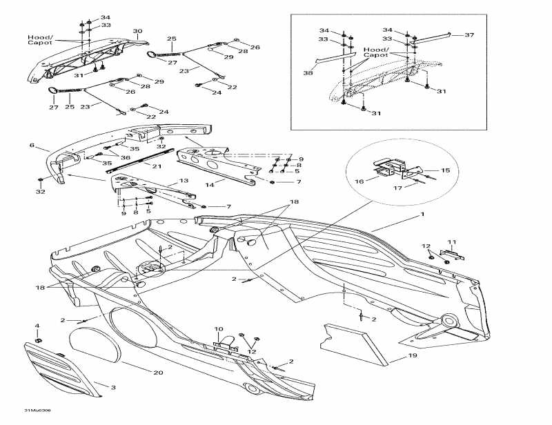 �������� BRP Grand Touring V-1000, 2003 ������ - Bottom Pan