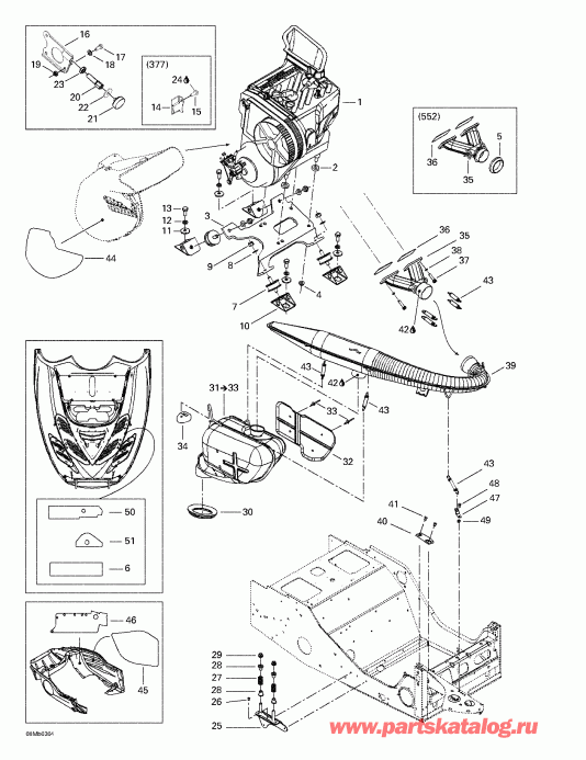 snowmobile SKIDOO -  Sport  Muffler