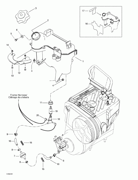  SKIDOO Legend 380F/550F, 2003  - Oil Tank And Support