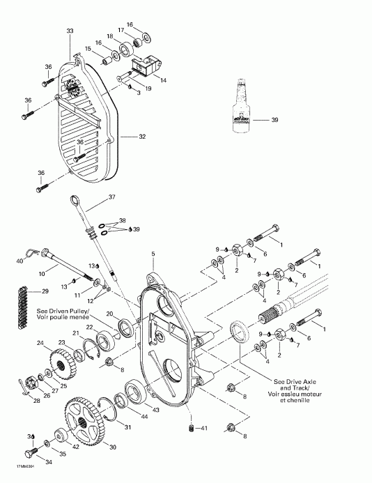  SkiDoo Legend 380F/550F, 2003 - Chaincase