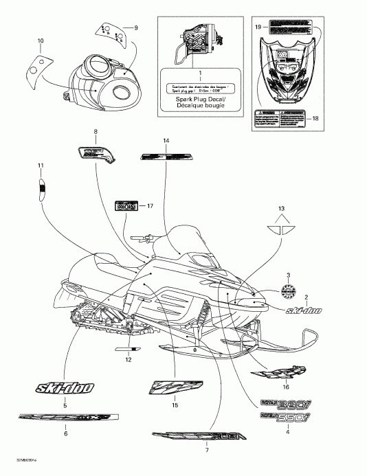  Skidoo Legend 380F/550F, 2003 - Decals