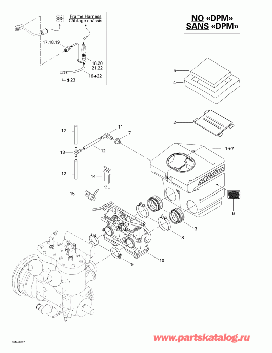 snowmobile BRP SkiDoo Legend 500/600/700, 2003 ������ - Air Intake System