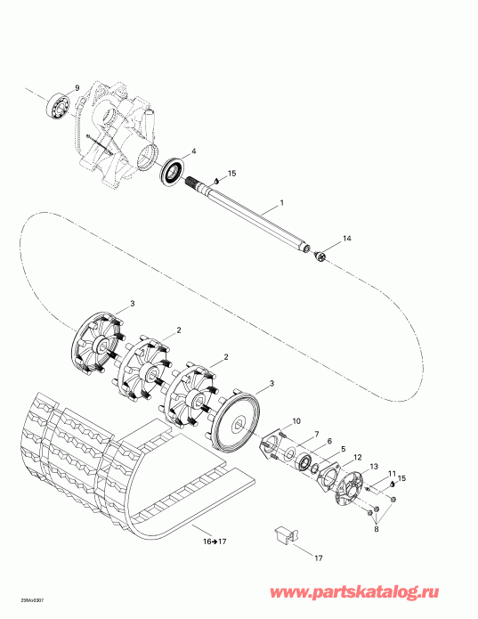 BRP Legend 500/600/700, 2003 ������ - Drive Axle And Track