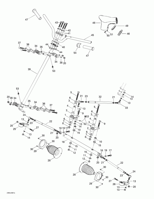  Skidoo Legend 500/600/700, 2003  - Steering System