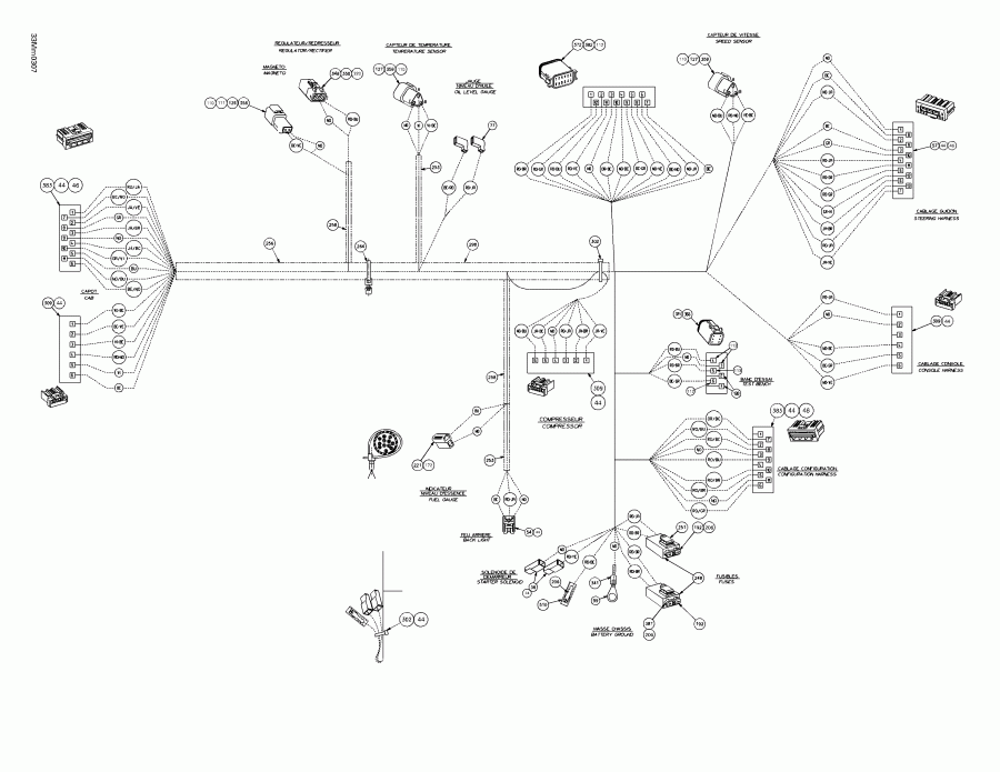 snowmobile Skidoo Legend 500/600/700, 2003 - Frame Harness