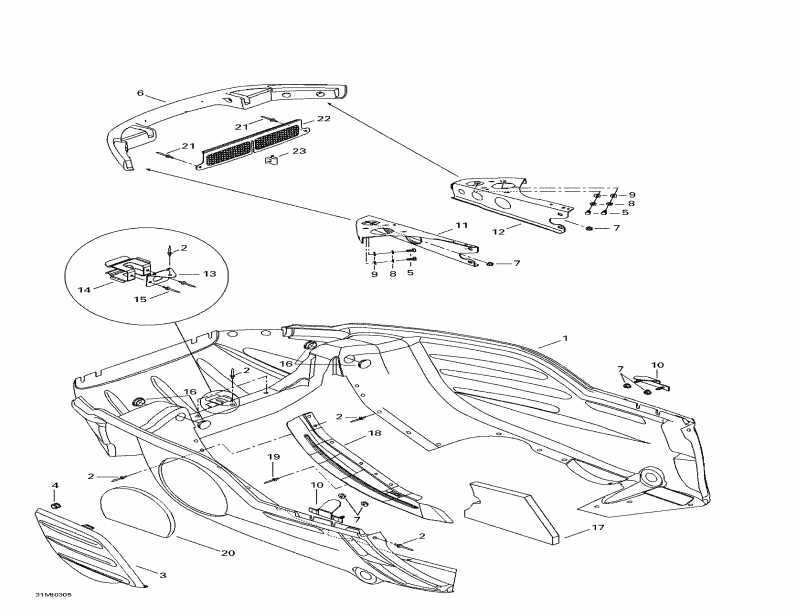  Skidoo Legend SE 800 SDI, 2003  - Bottom Pan