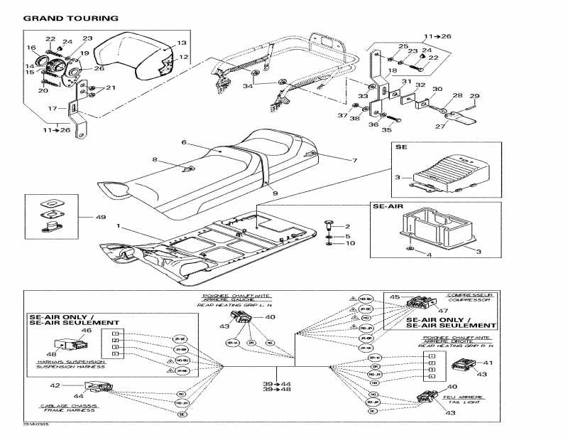 ski-doo Legend SE 800 SDI, 2003  - Seat (grand Touring)