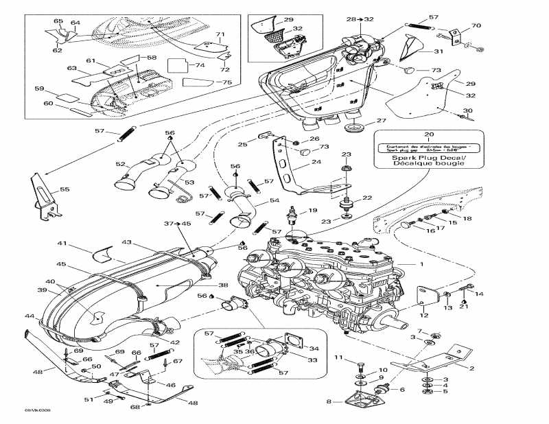 �������� BRP Mach Z, 2003 - Engine Support And Muffler