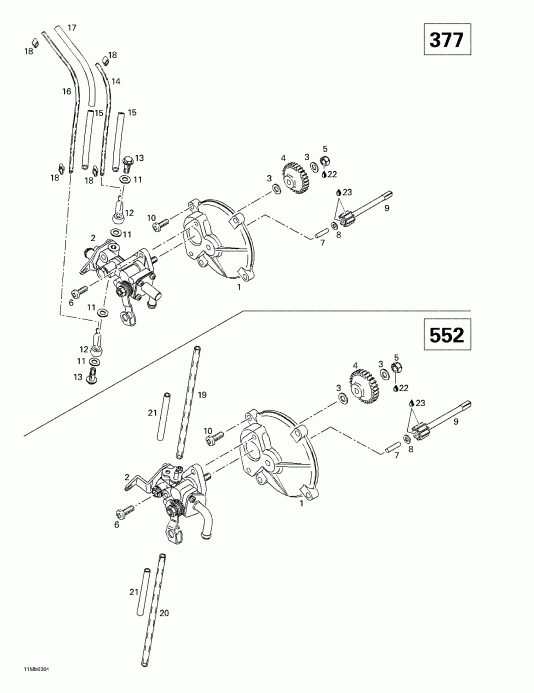 ��������  MX Z 380 F/550 F, 2003 - Oil Injection System