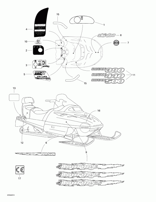 snowmobile Skidoo - Decals 2