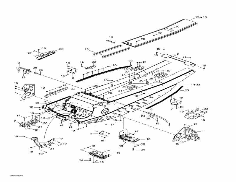 snowmobile Skidoo - Frame