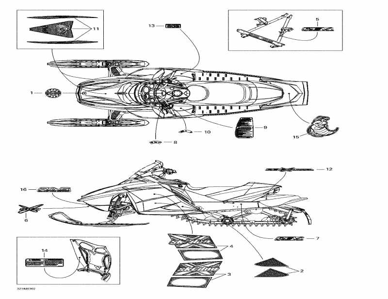  Skidoo MX Z X 440, 2003 - Decals