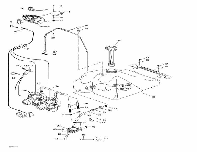 snowmobile SKIDOO Skandic 500F, 2003 - Fuel System