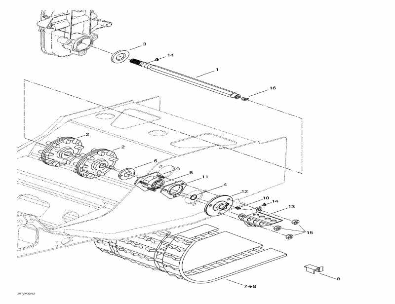 Skandic 500F, 2003 - Drive Axle And Track