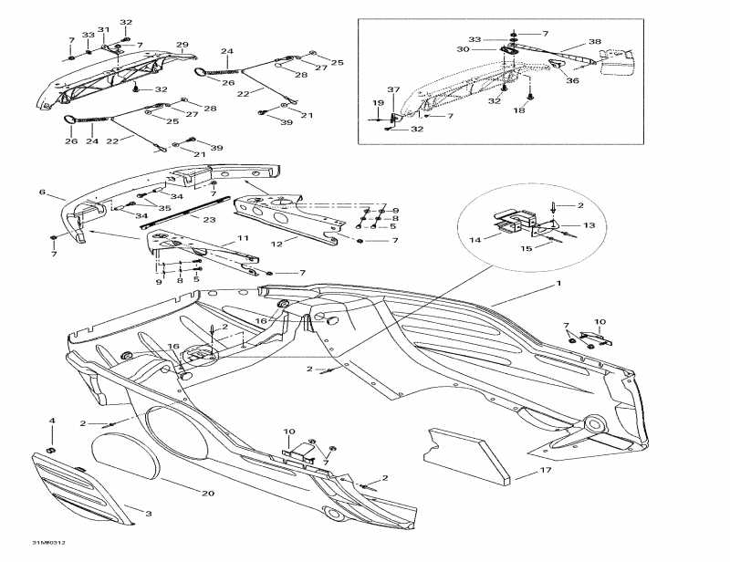 �������� ski-doo - Bottom Pan