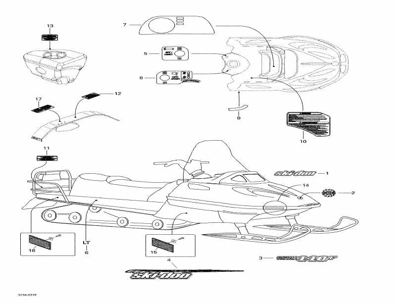  Skidoo Skandic LT 440F, 2003  - Decals