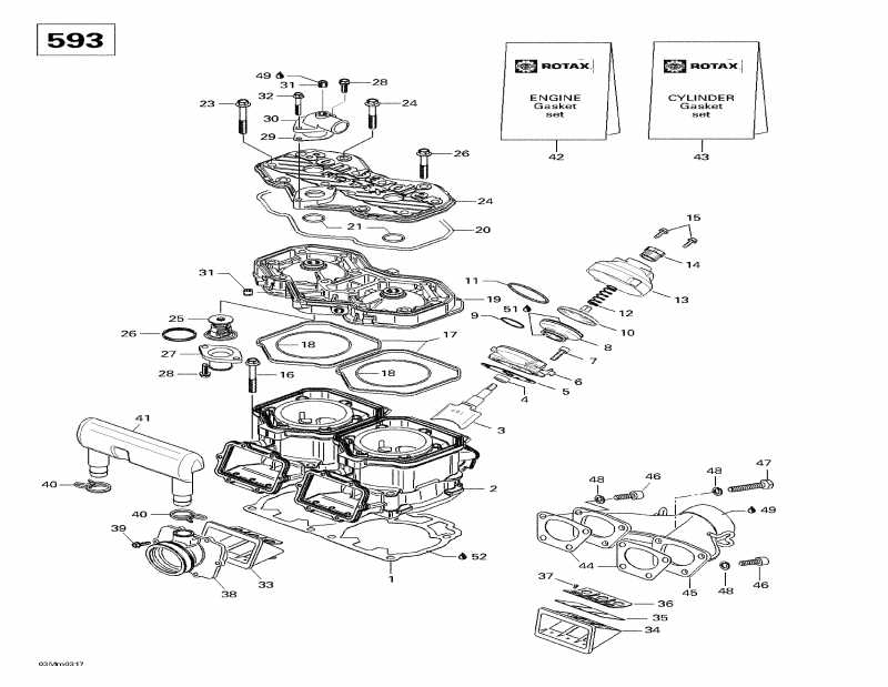   Skandic SUV 600, 2003 - Cylinder, Exhaust Manifold