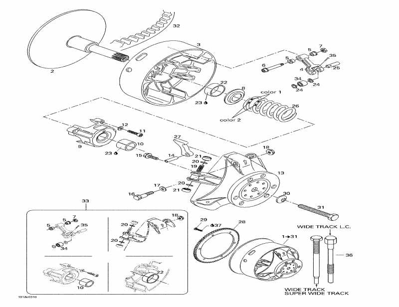 SkiDoo  Skandic Wide Track 500 F, 2003 - Drive Pulley