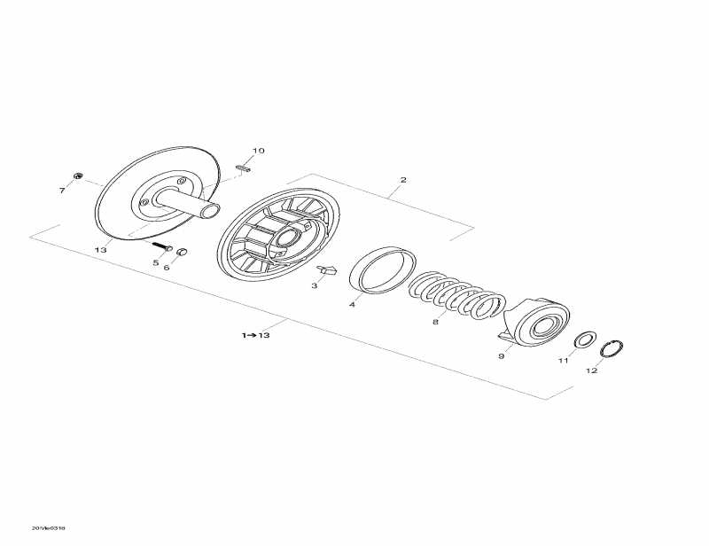  SkiDoo  Skandic Wide Track 500 F, 2003 - Driven Pulley