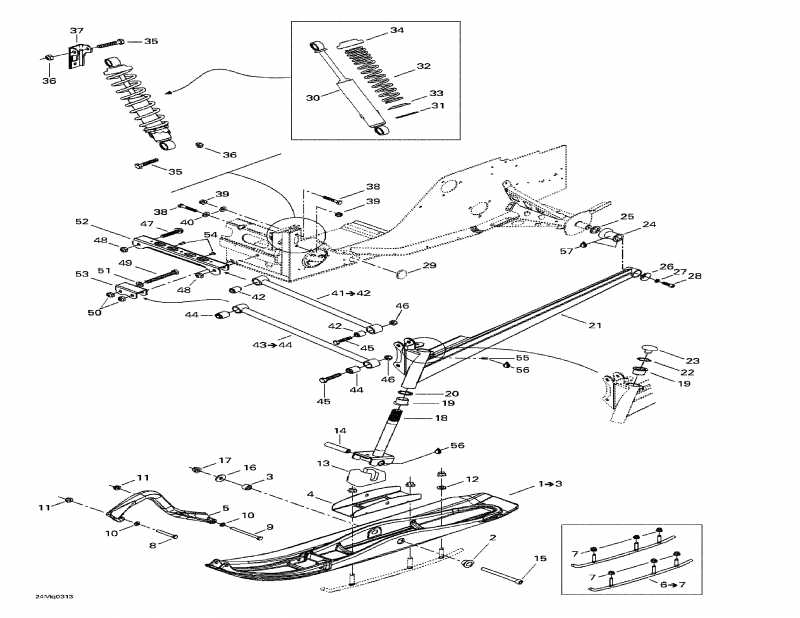 �������� BRP Summit 550 F, 2003 ������ - Front Suspension And Ski