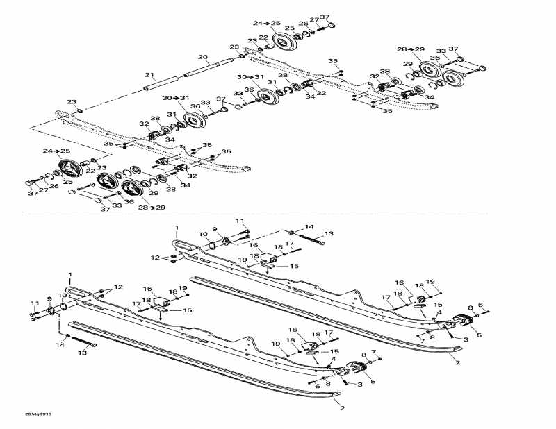 snowmobile Ski-doo Summit 550 F, 2003 ������ - Rear Suspension
