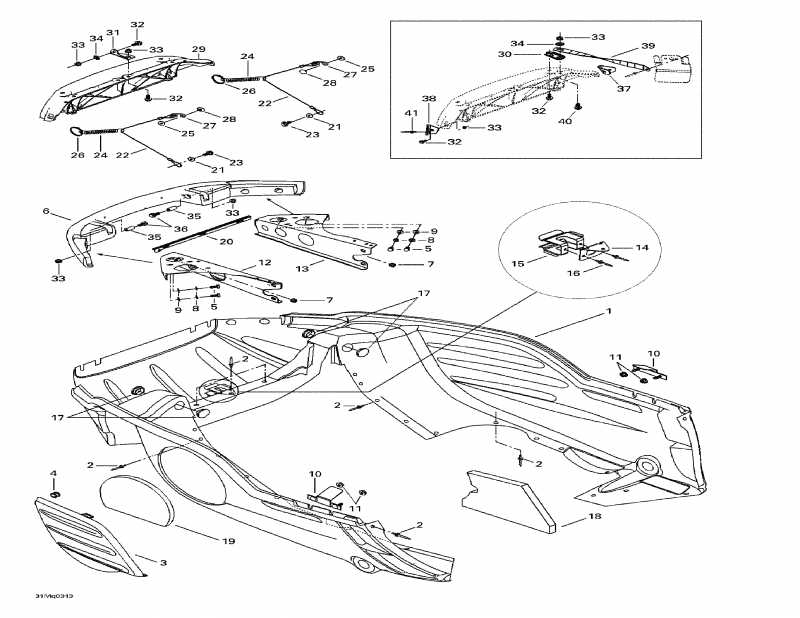 snowmobile  ����������� Summit 550 F, 2003 - Bottom Pan