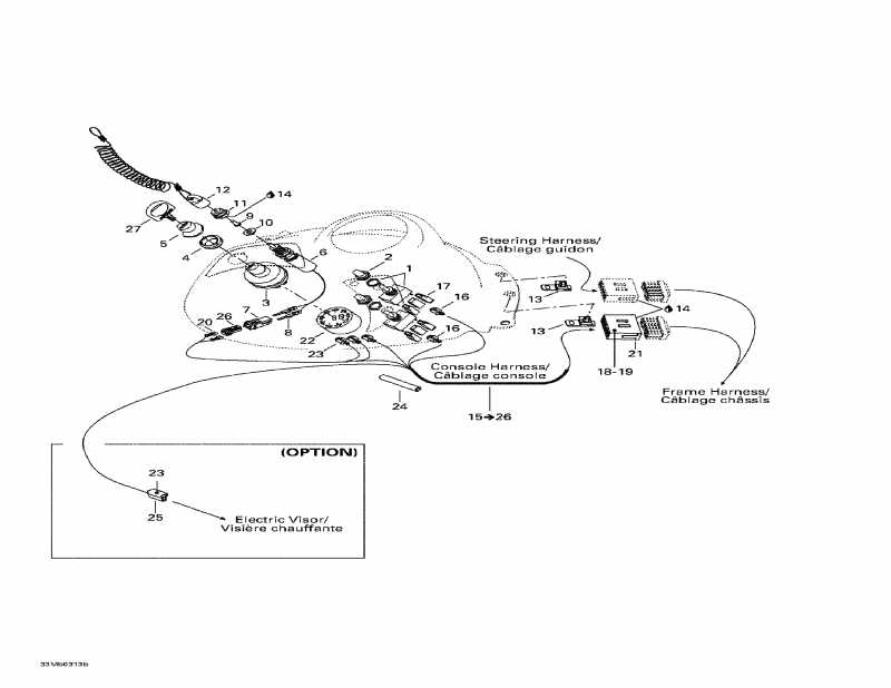  Skidoo  Summit 550 F, 2003 - Console Harness