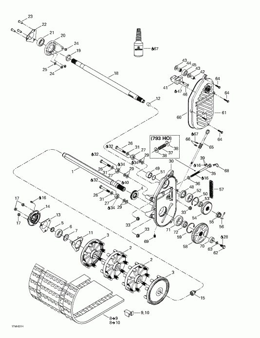 Skidoo Summit 600 HO/700/800 HO, 2003 - Drive System