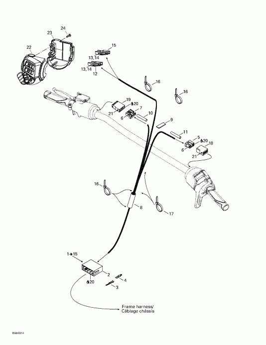  Skidoo  Summit 600 HO/700/800 HO, 2003 - Steering System