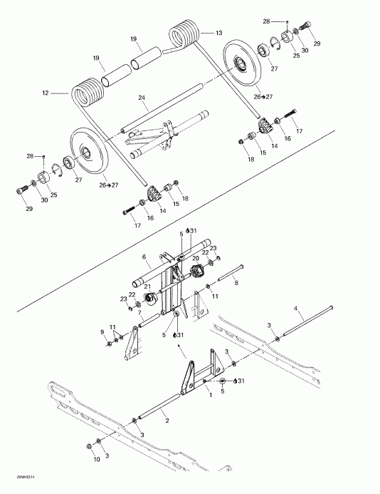  BRP  Summit 600 HO/700/800 HO, 2003 - Rear Arm