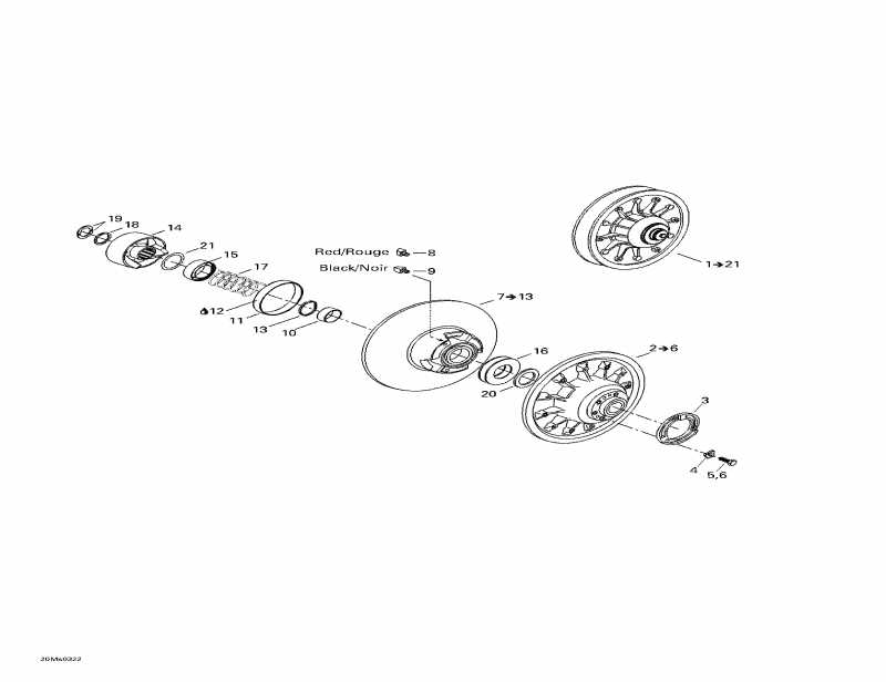 snowmobile - Driven Pulley