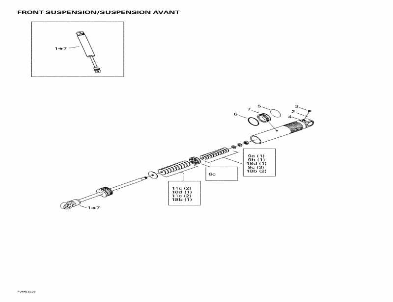 Summit X 800 HO, 2003 ������ - Front Take Apart Shocks