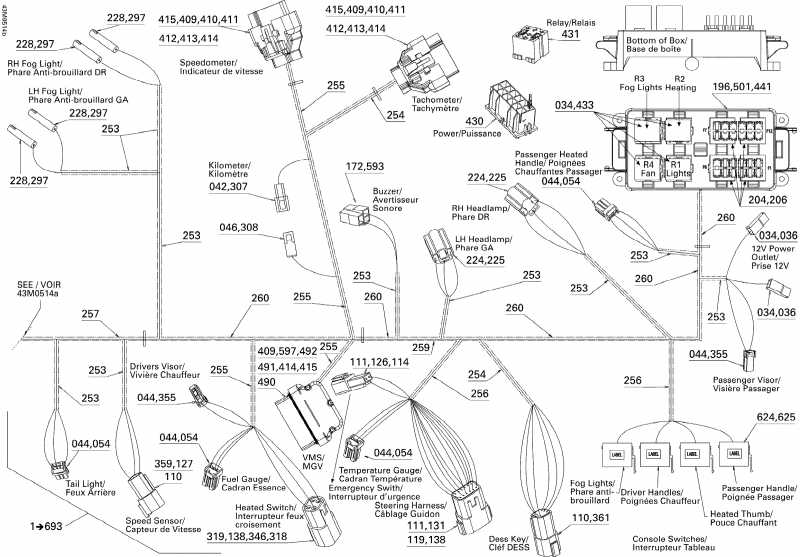 snowmobile Skidoo Elite 1500 2nd Edition, 2004 - Electrical Harness 2