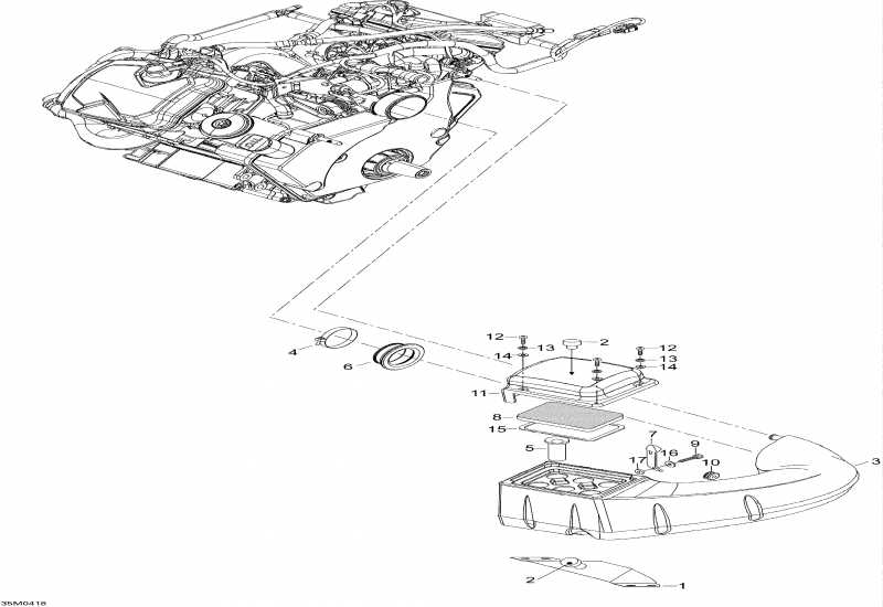  Skidoo  Expedition 4-TEC, 2004 - Air Intake System