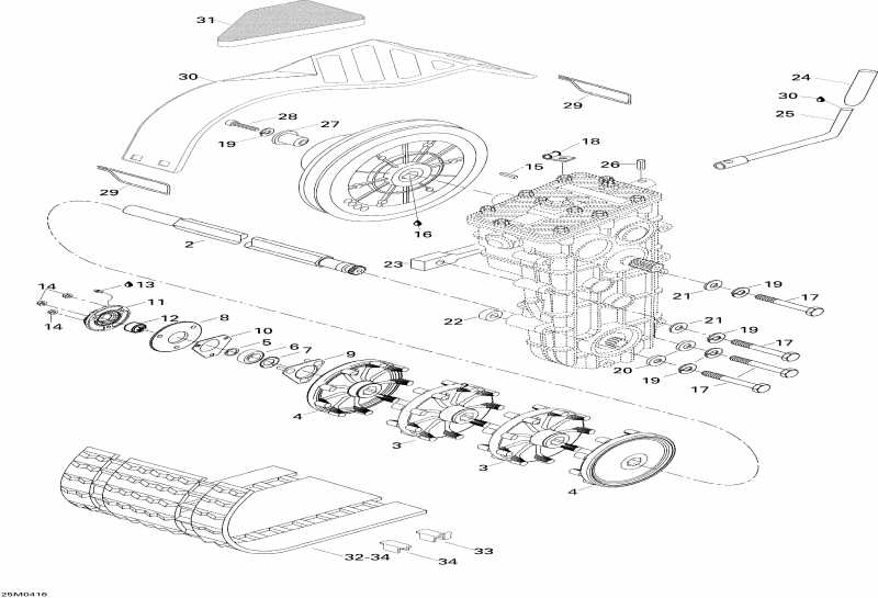 snowmobile  Expedition 4-TEC, 2004  - Drive Axle