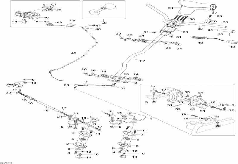  SkiDoo Expedition 4-TEC, 2004 - Steering System