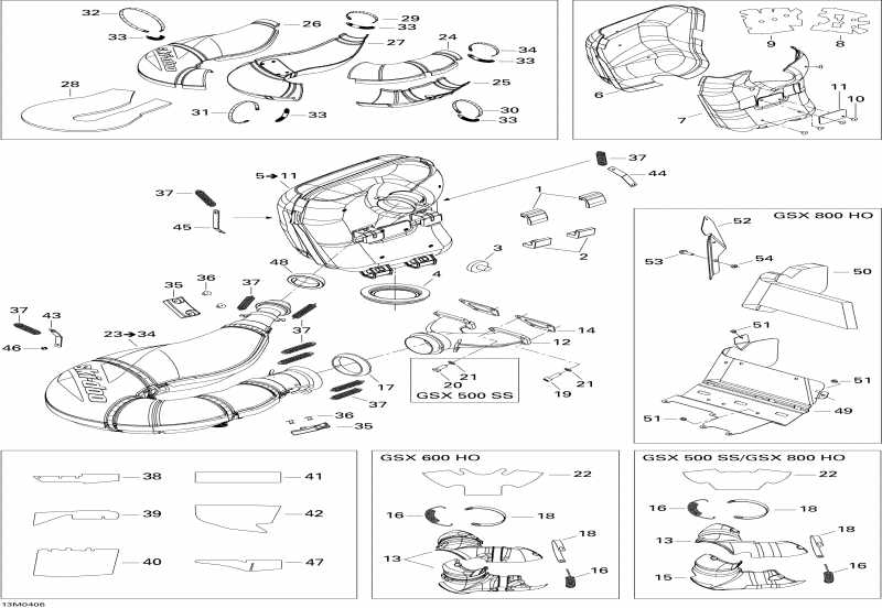  Ski-doo GSX 500SS, 2004 - Exhaust System