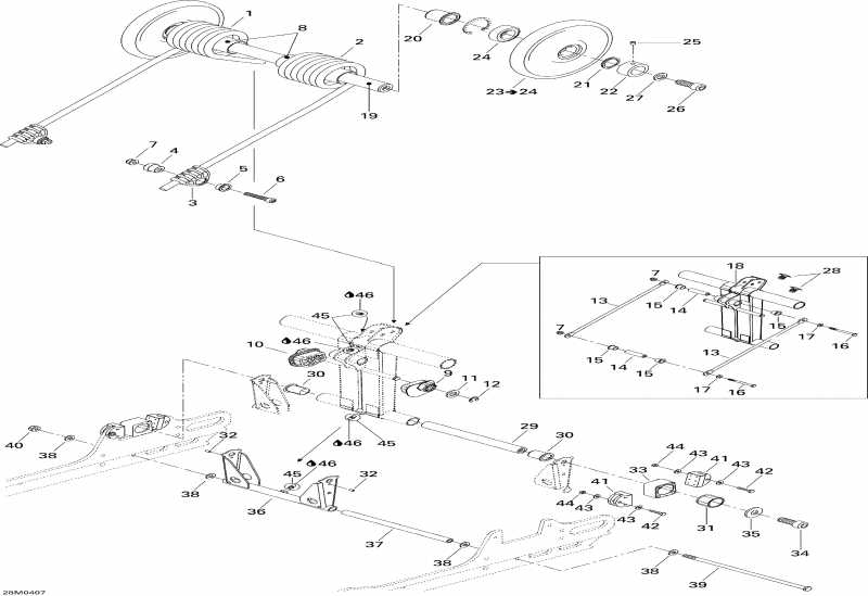 snowmobile SKIDOO GSX 600 HO SDI, 2004  - Rear Arm