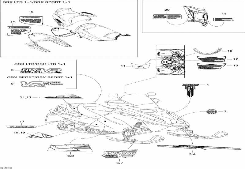  ski-doo GSX 600 HO SDI, 2004 - Decals