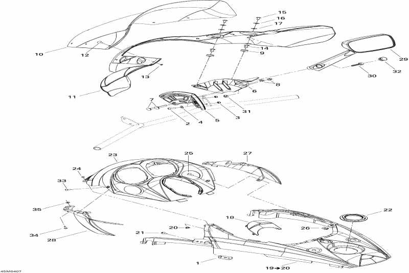 ski-doo GSX 600 HO SDI, 2004  - Windshield And Console