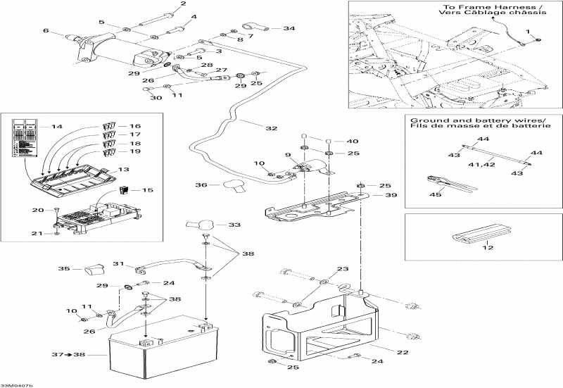 GSX 600 HO SDI, 2004 - Battery, Starter, Fuse Box