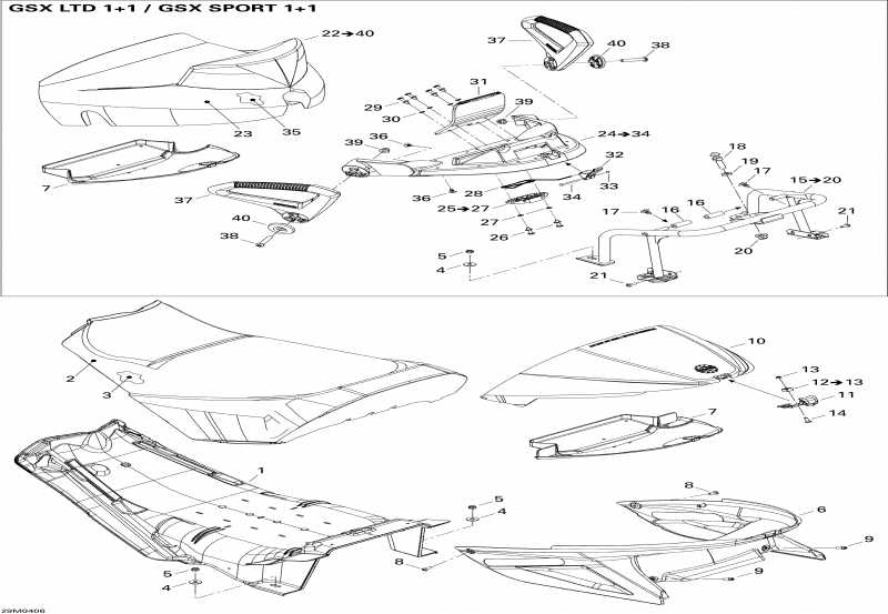 �������� Ski Doo ����������� GSX 800 HO, 2004 - Seat