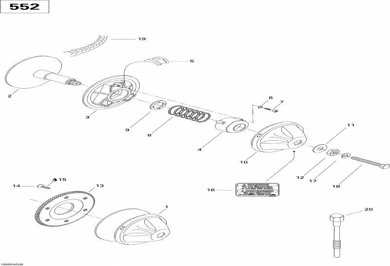 snowmobile  Legend 550F, 2004  - Drive Pulley (legend Gt 550f)