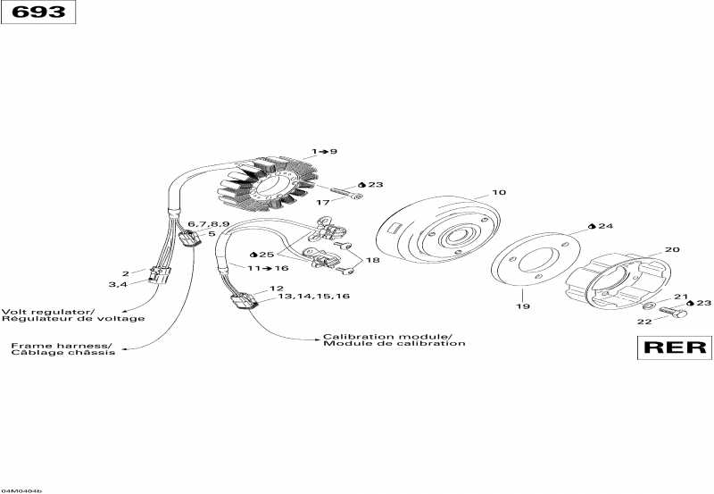 BRP SkiDoo Legend 700, 2004 ������ - Magneto (12v, 360w) (693)