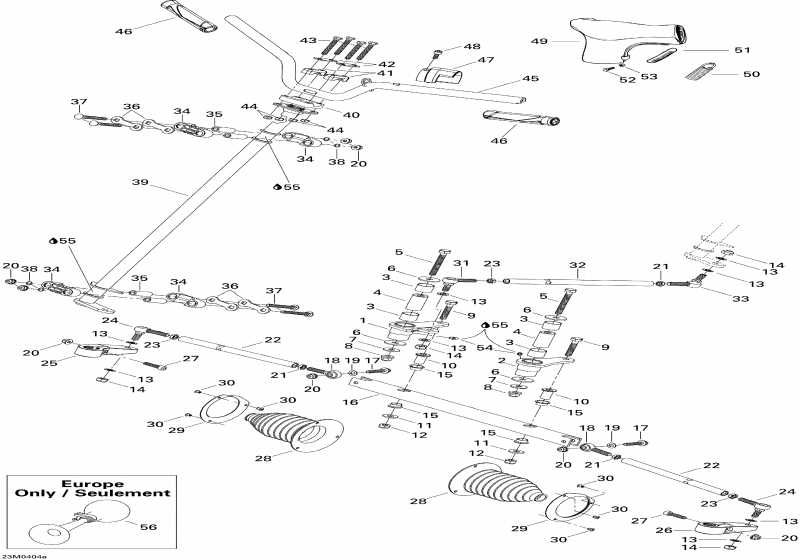 snowmobile   Legend 700, 2004 - Steering System