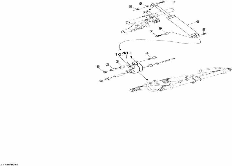 snowmobile Ski-doo  Legend 700, 2004 - Rear Shock